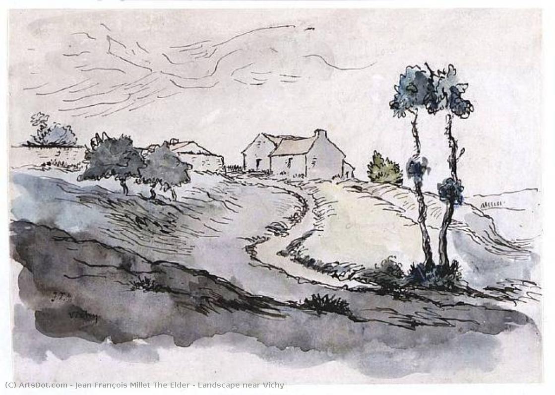 Landscape Near Vichy — Jean François Millet The Elder