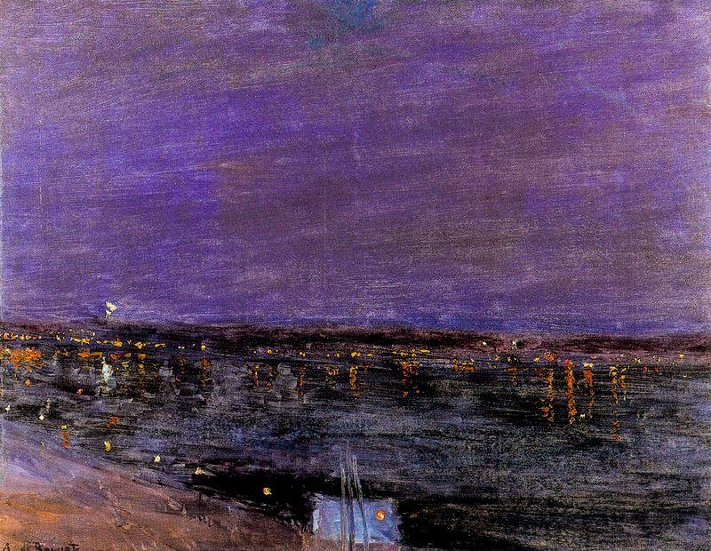 El Puerto De El Havre De Noche — Aureliano De Beruete Y Moret