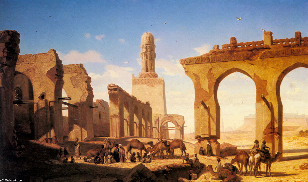 Ruines De La Mosquee Du Calife Hakem Au Caire — Prosper Marilhat