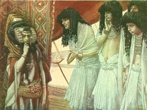 The Egyptians Admire Sarai's Beauty — Jacques Joseph Tissot