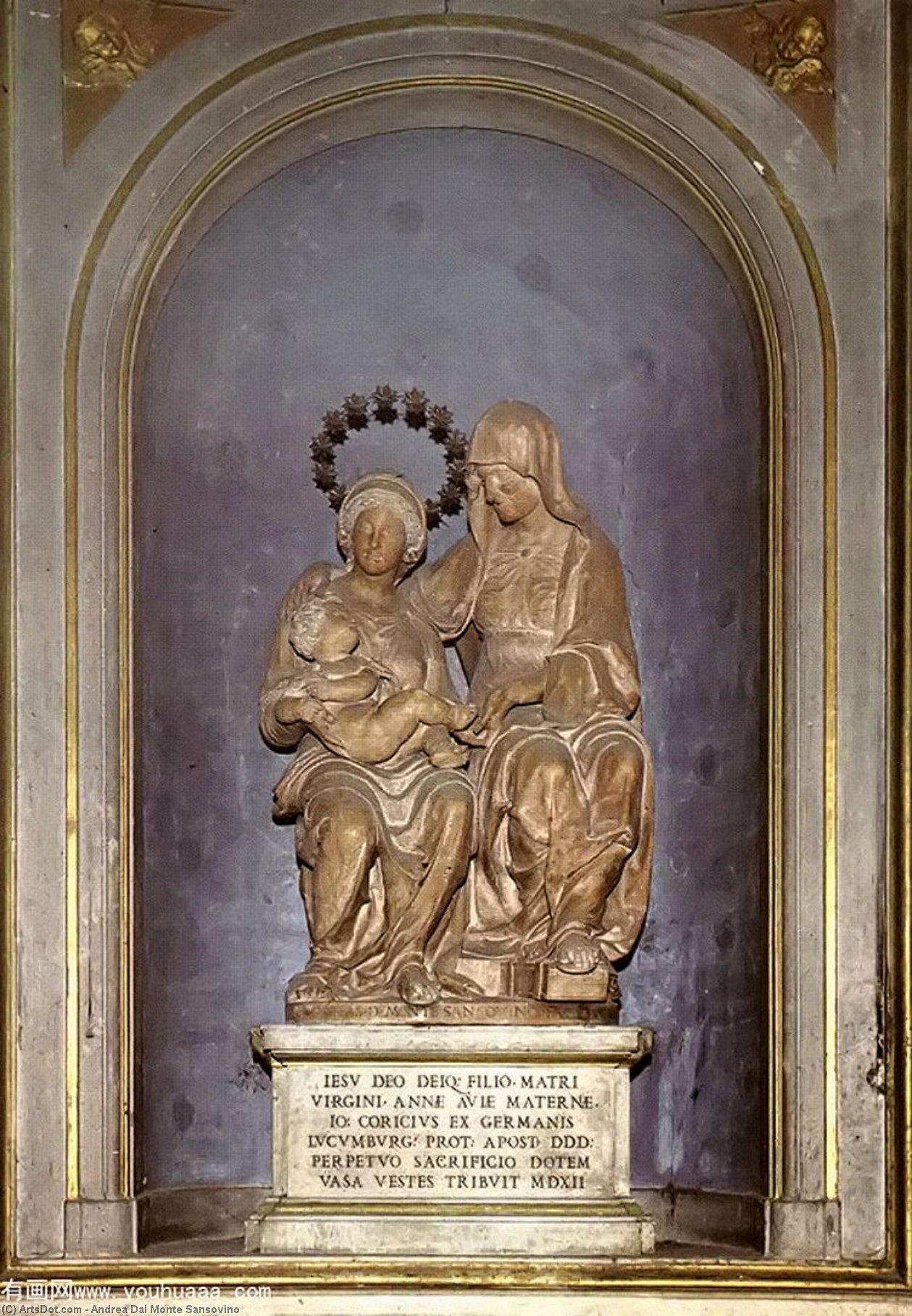 Madonna And Child With St Anne — Andrea Dal Monte Sansovino