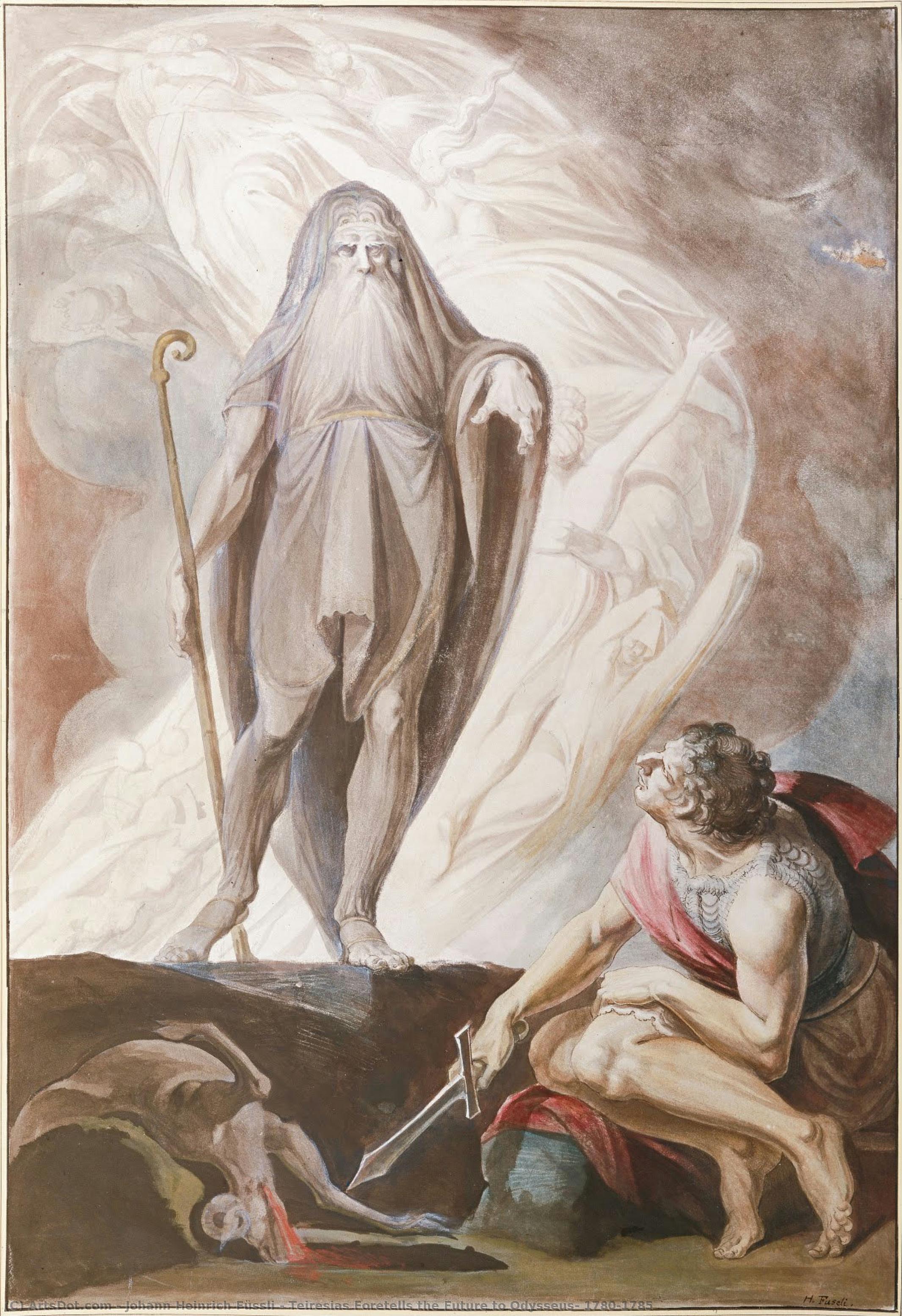 Teiresias Foretells The Future To Odysseus, 1780-1785 — Johann Heinrich Füssli