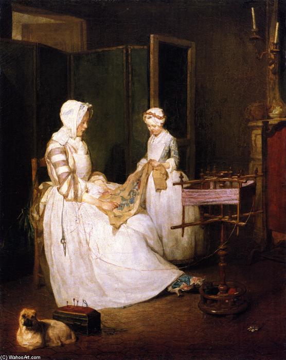 The Diligent Mother — Jean-baptiste-siméon Chardin
