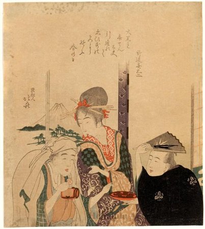 Daikoku And Beten Deities With Beauty — Хокусаи Кацушика