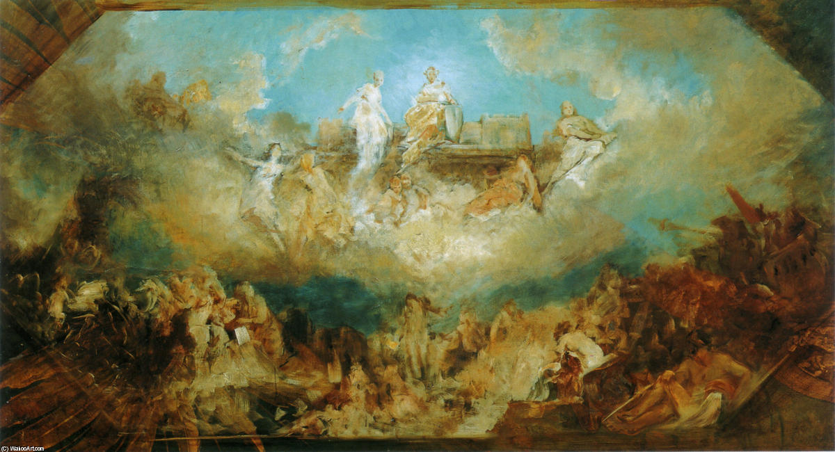 Die Versenkung Des Nibelungenhortes In Den Rhein — Hans Makart