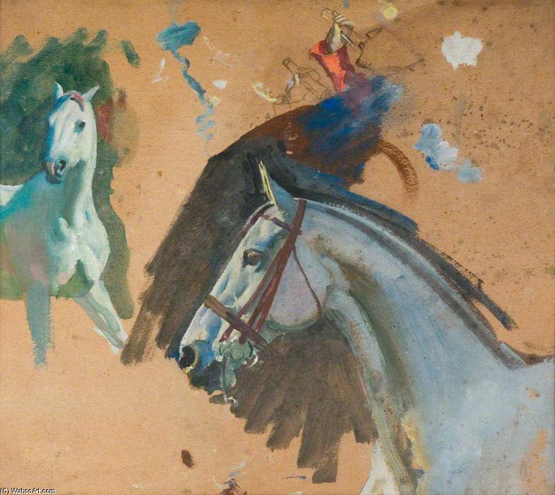 Studies Of A Grey Mare's Head — Sir Alfred James Munnings