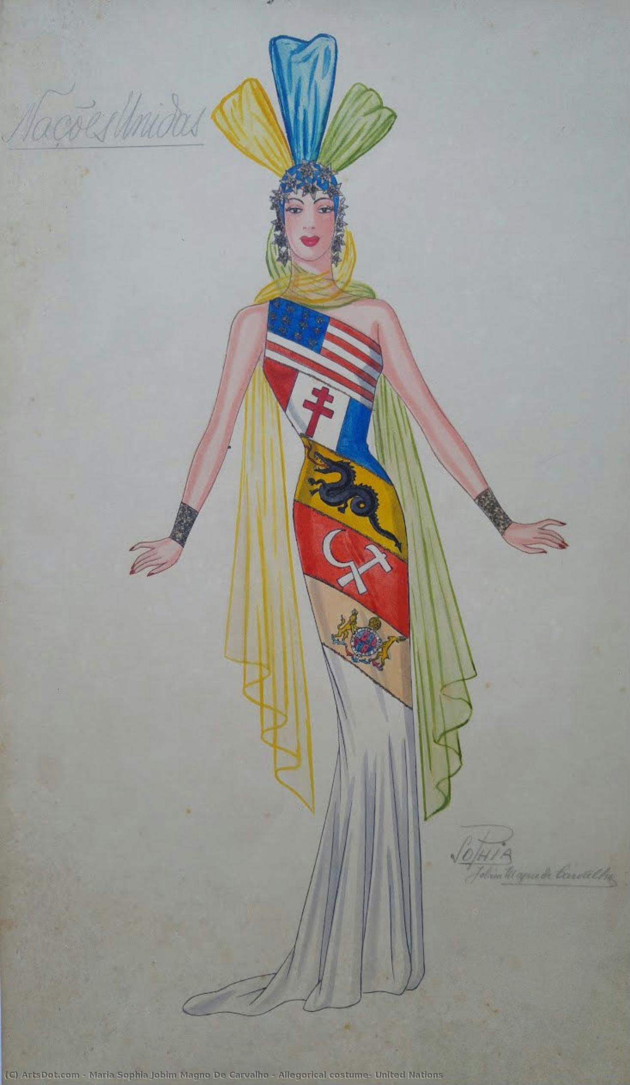 Allegorical Costume: United Nations — Maria Sophia Jobim Magno De Carvalho