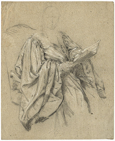 Sketch Of A Woman's Costume With Wide Sleves — Adolph Von Menzel