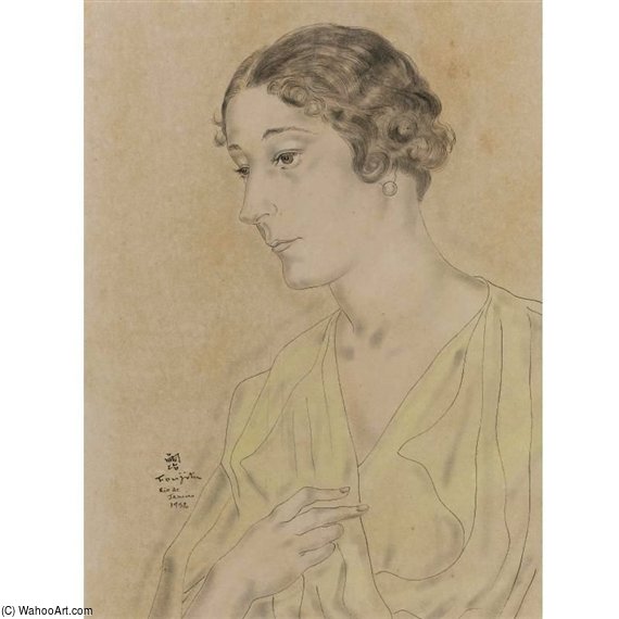Portrait De La Marquise De Andia — Léonard Tsuguharu Foujita