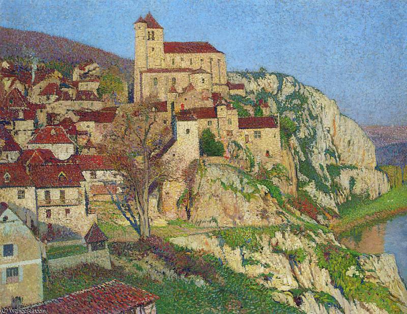 Maisons Sur Falaise Dans Le Lot — Henri Jean Guillaume Martin