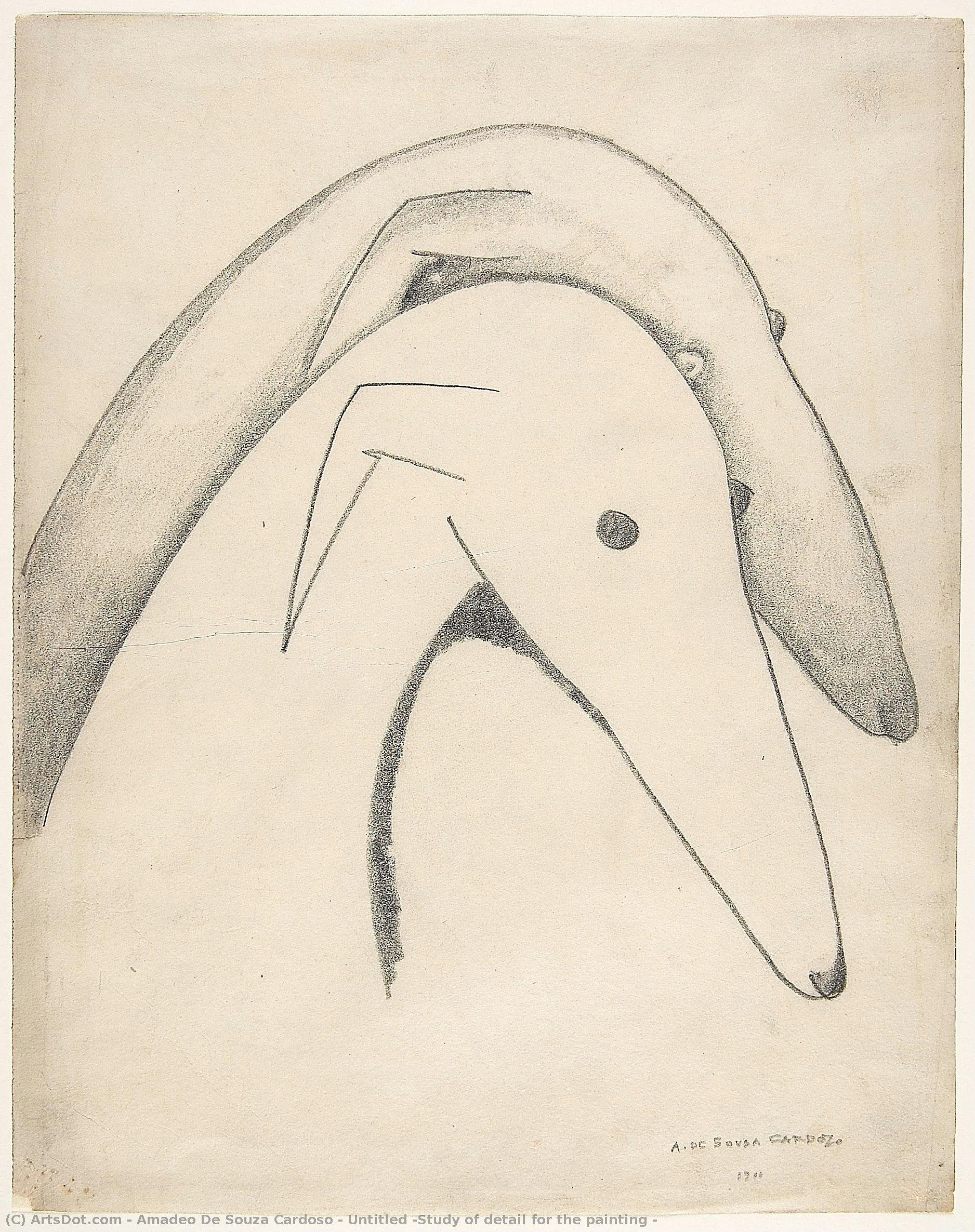 Untitled (study Of Detail For The Painting — Amadeo De Souza-cardoso