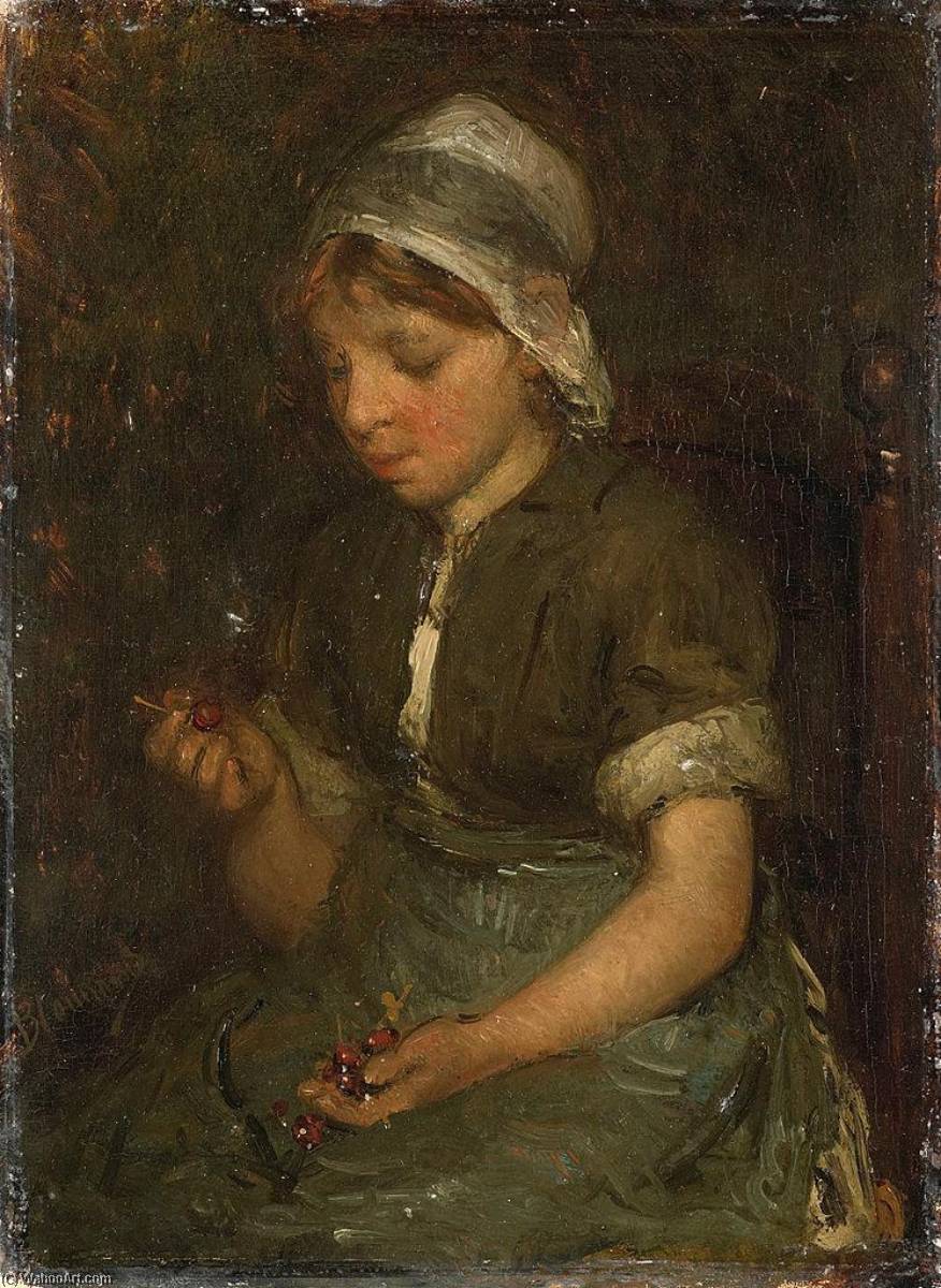 Girl With Cherries — Bernardus Blommers