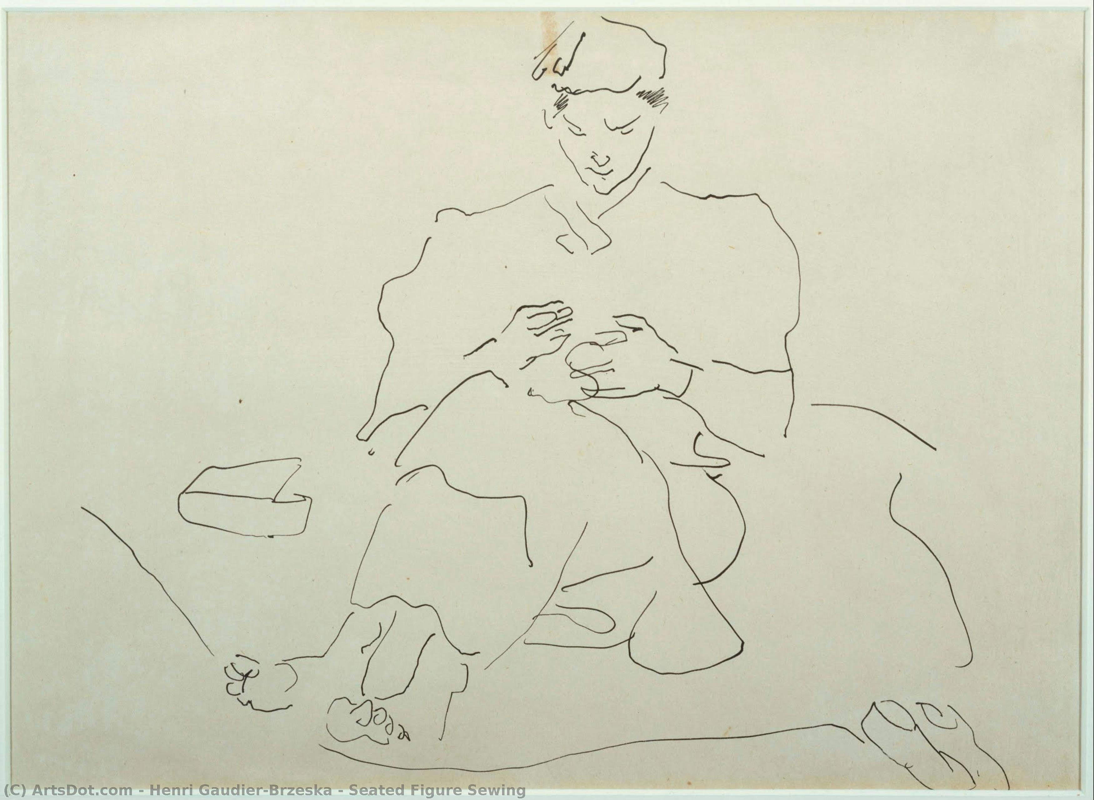 Seated Figure Sewing — アンリ・ゴーディエ＝ブレスカ
