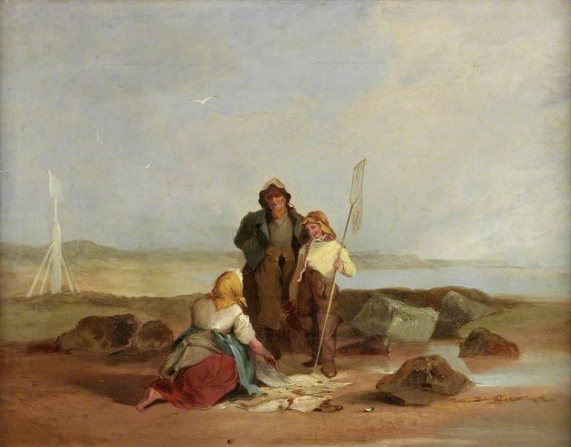 Fisherfolk On A Beach — Henry Perlee Parker