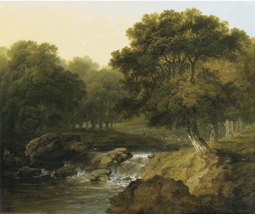 A Wooded River Landscape — Džejms Artur O'konor