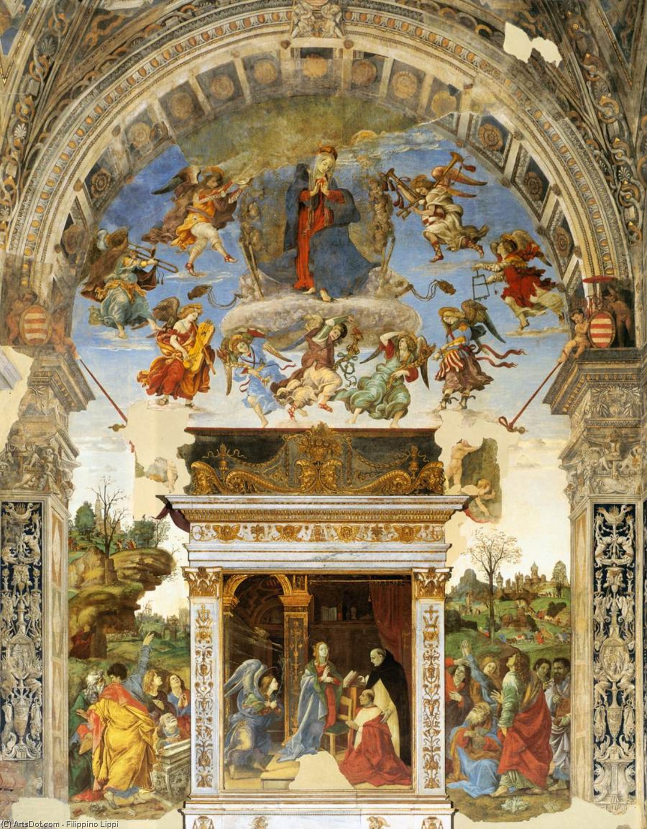Altar Wall Of The Carafa Chapel — フィリッピーノ・リッピ