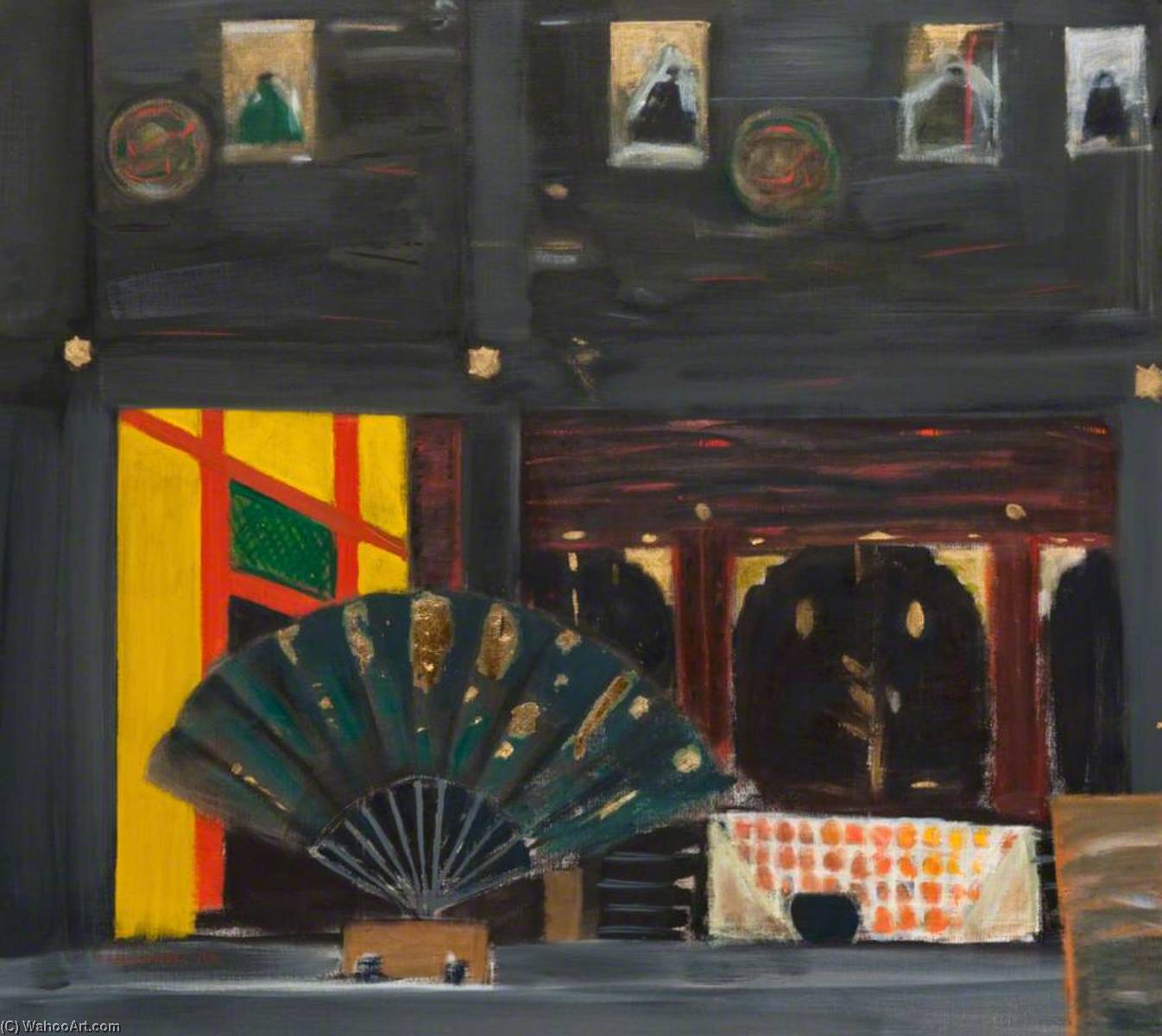 Black Fan, Konchi In, Kyoto — Elizabeth Violet Blackadder