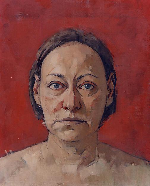 Self Portrait (red Background) — Mary Beth Mckenzie