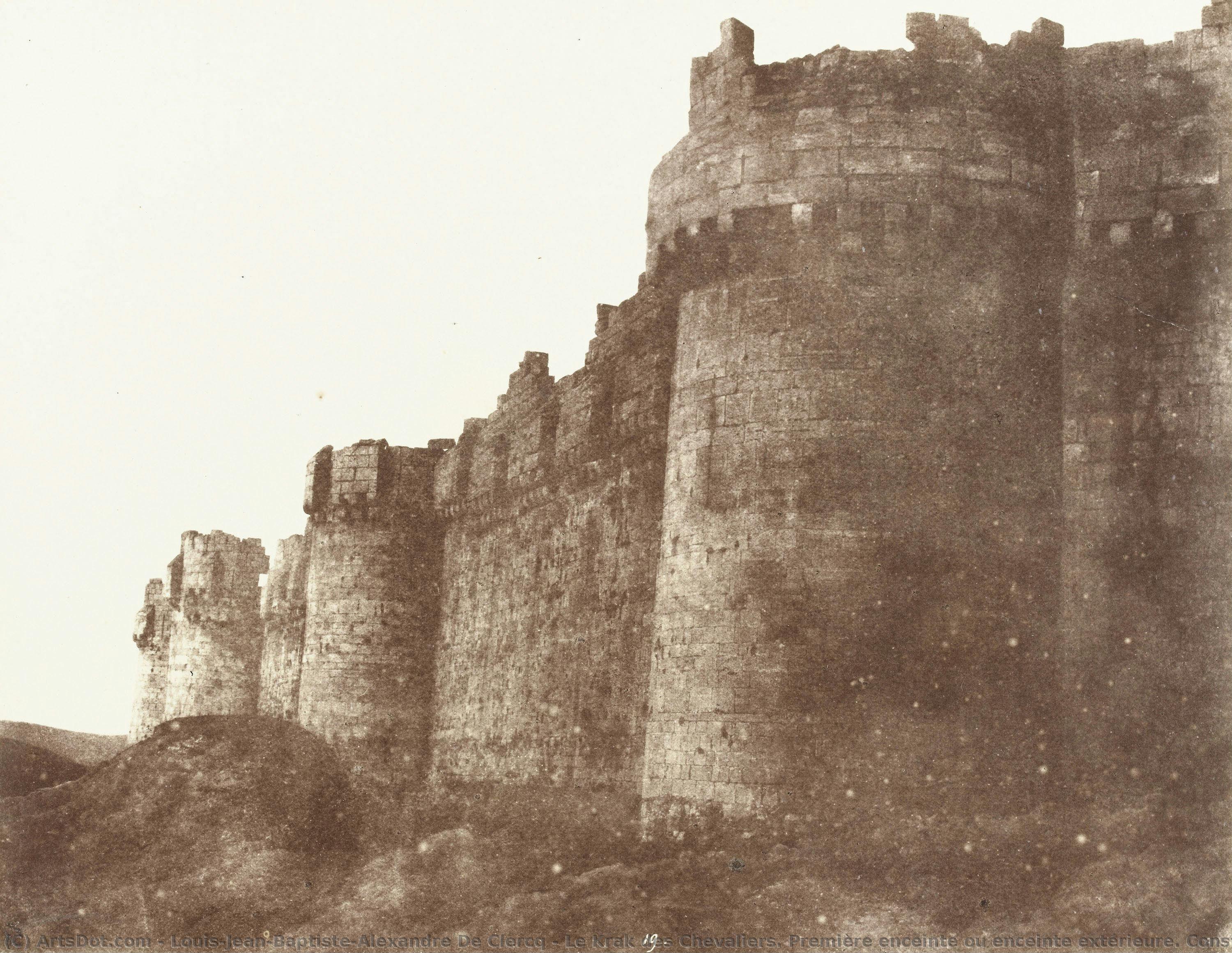 Le Krak Des Chevaliers. Première Enceinte Ou Enceinte Extérieure. Construite À Partir De 1250 — Louis-jean-baptiste-alexandre De Clercq