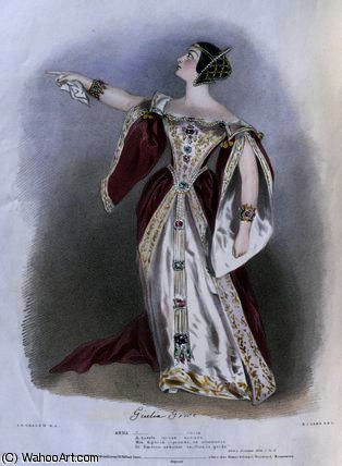 Giulia Grisi As Anna In 'anna Bolena — Alfred Edward Chalon