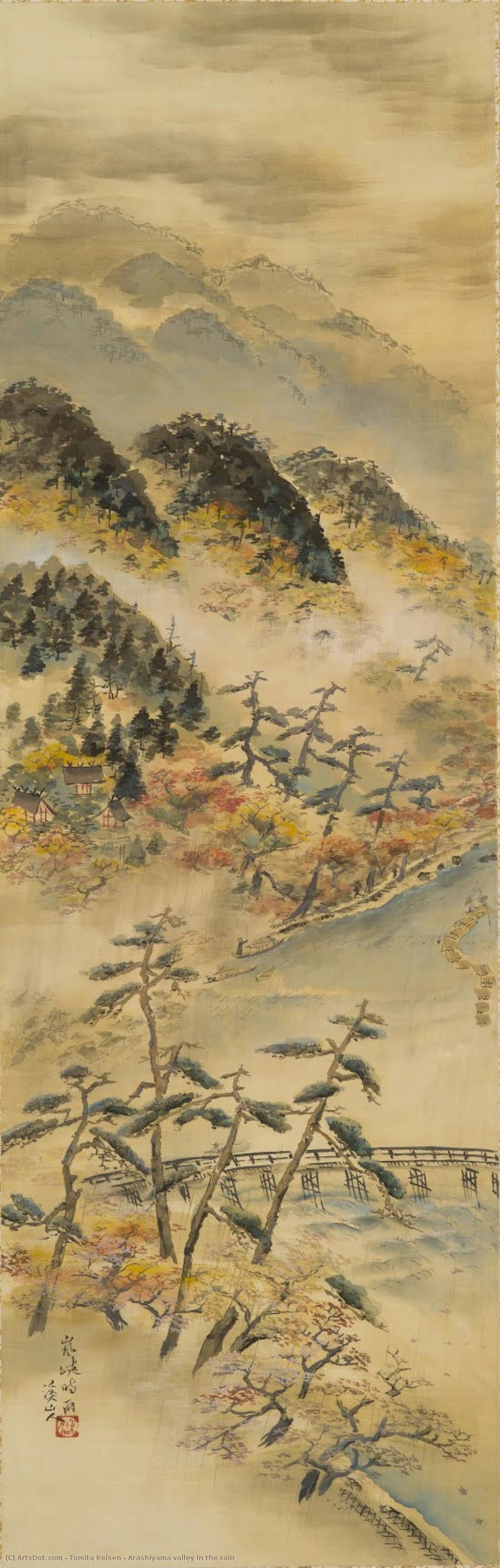 Arashiyama Valley In The Rain — Tomita Keisen