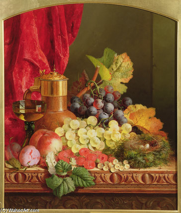 Grapes, Peaches, Plums And Other Fruit — Edward Ladell