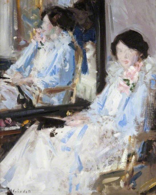 Girl In Blue (reflections) — Francis Campbell Bolleau Cadell