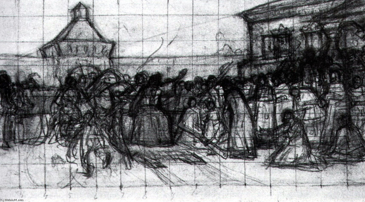 Study To ''boyarynya Morozova'' — Vasily Ivanovich Surikov