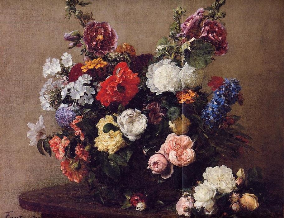Bouquet Of Diverse Flowers — Henri Fantin-latour