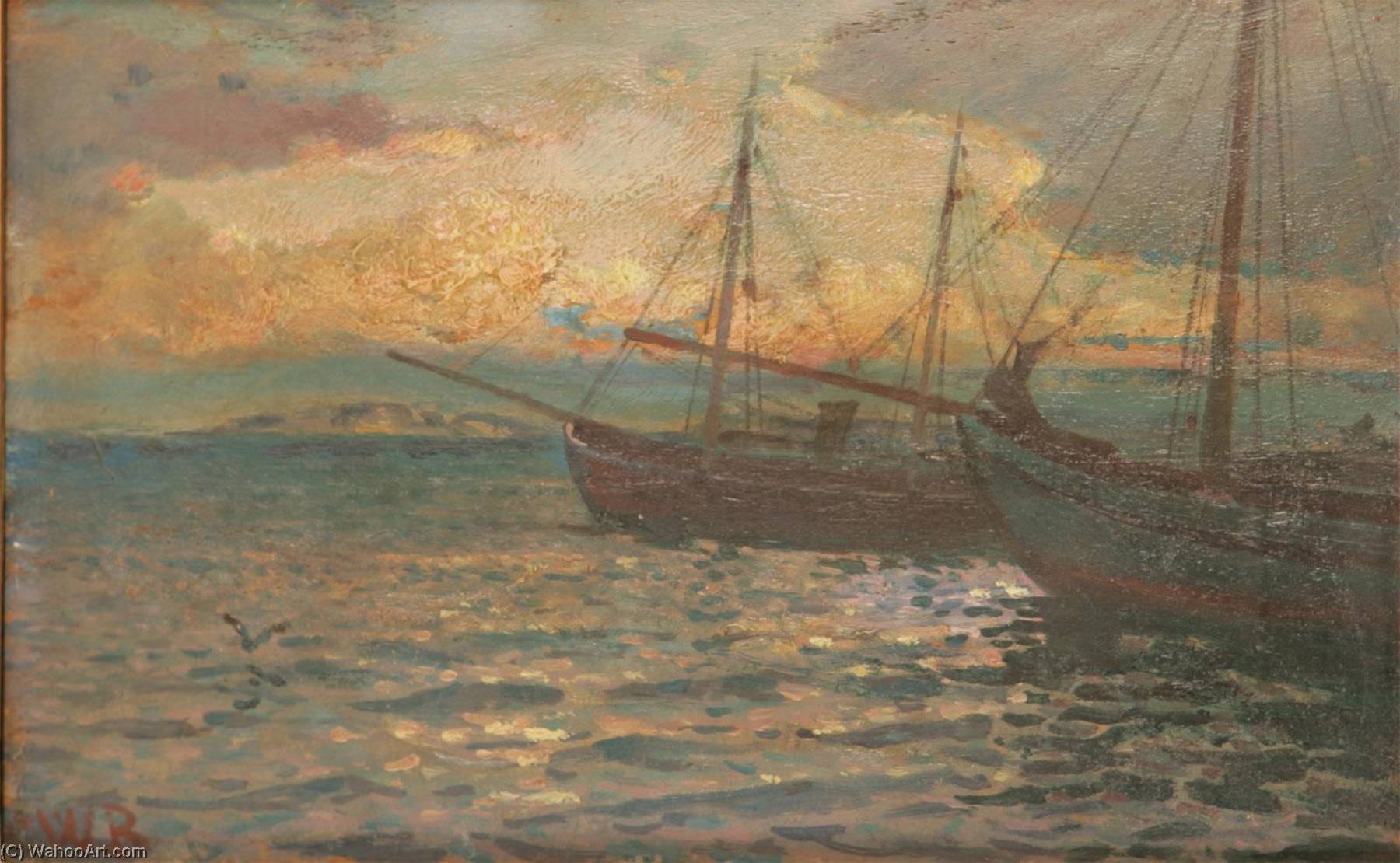 Aften Ved Grundsund — Carl Wilhelm Barth