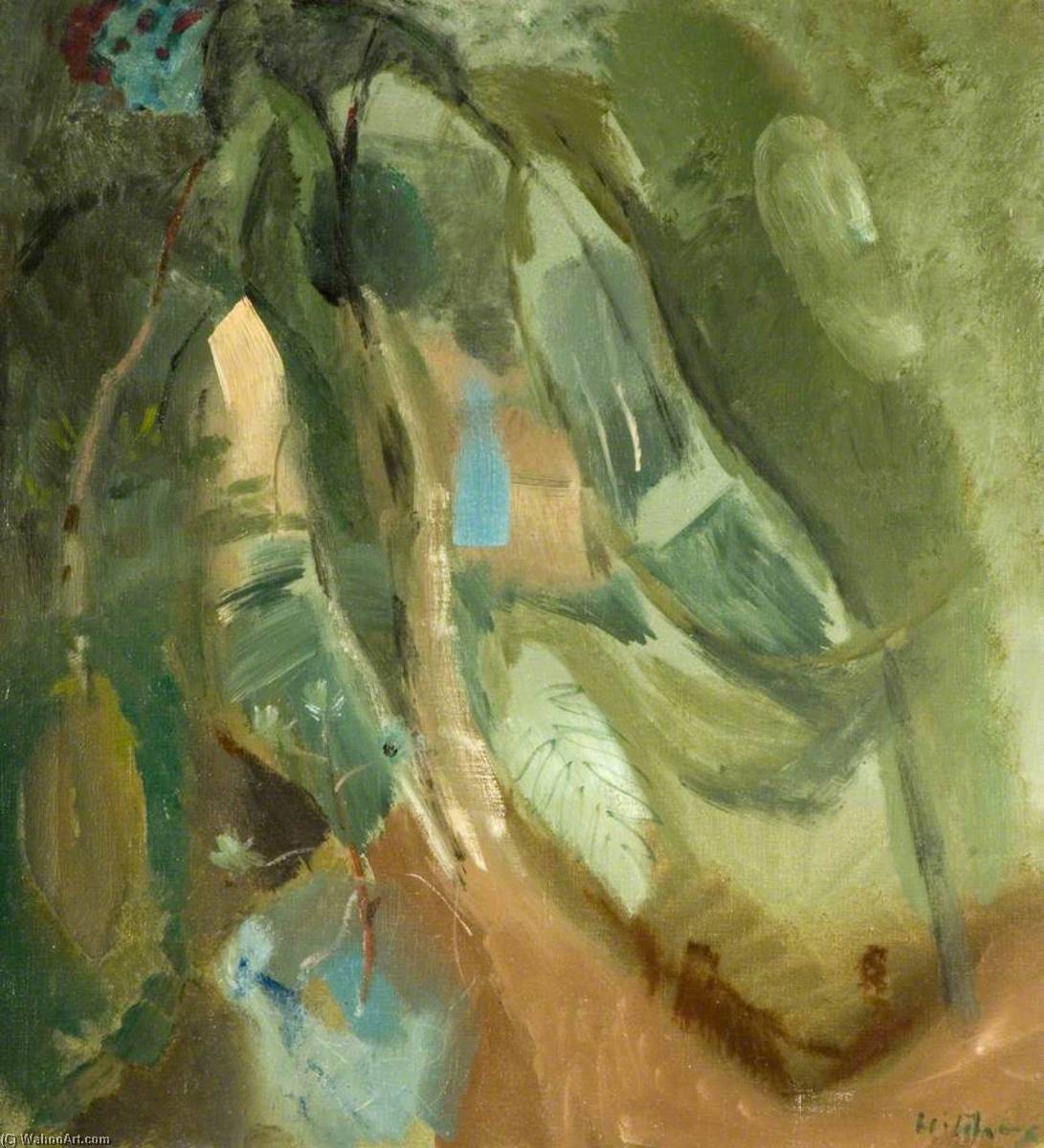 House With Blue Door, Among Trees — Ivon Hitchens