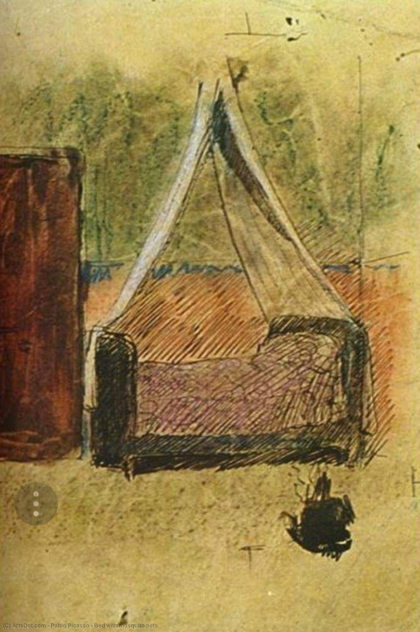 Bed With Mosquito Nets — Пабло Пикасо