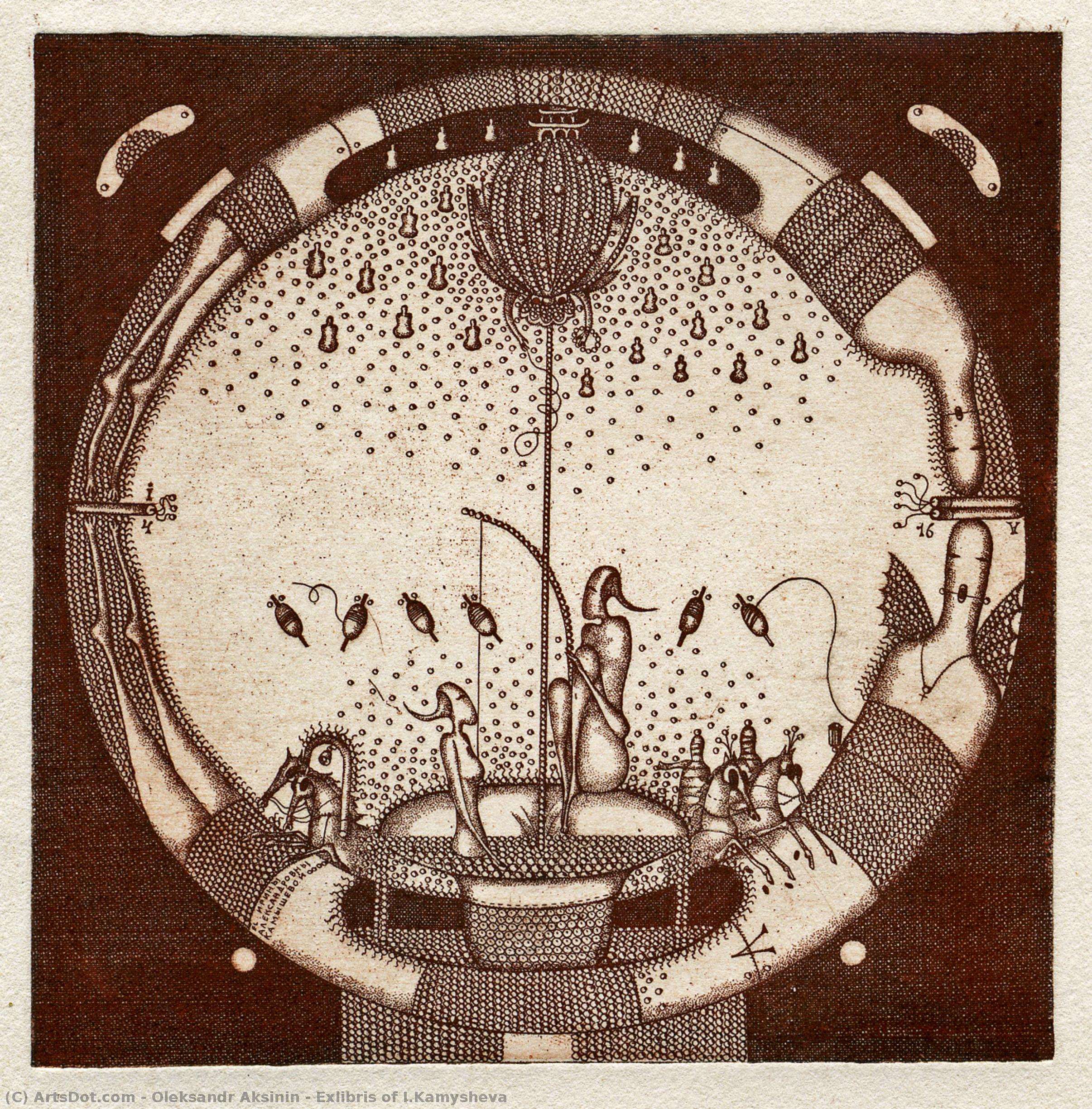 Exlibris Of I.kamysheva — Oleksandr Aksinin