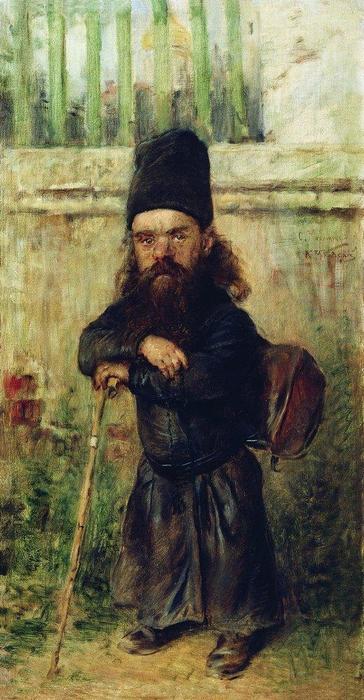 Monk - Tax Collector In The Temple — Konstantin Yegorovich Makovsky