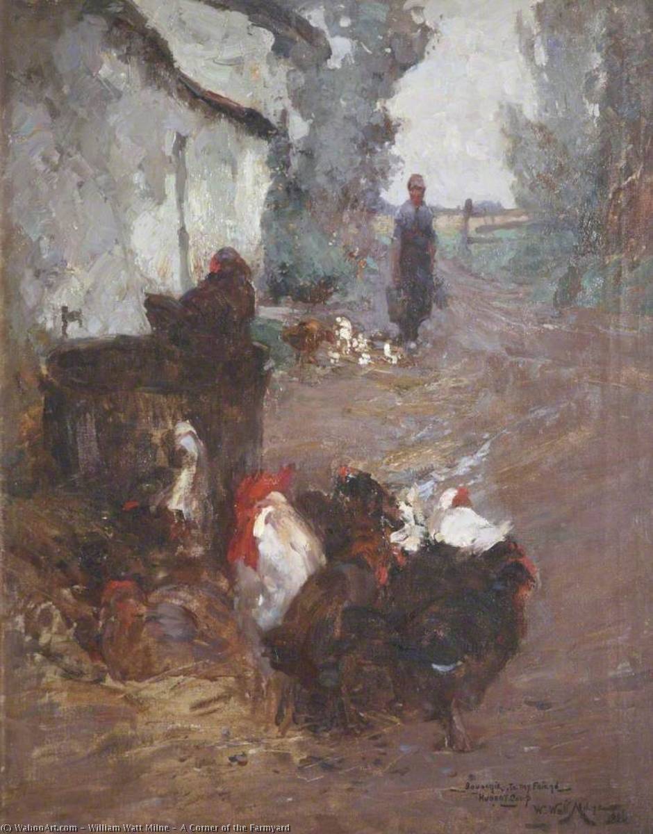 A Corner Of The Farmyard — William Watt Milne