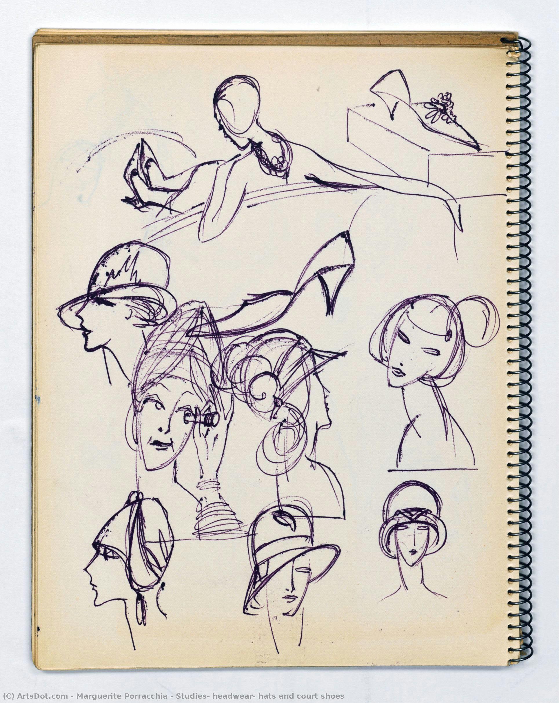Studies: Headwear, Hats And Court Shoes — Marguerite Porracchia