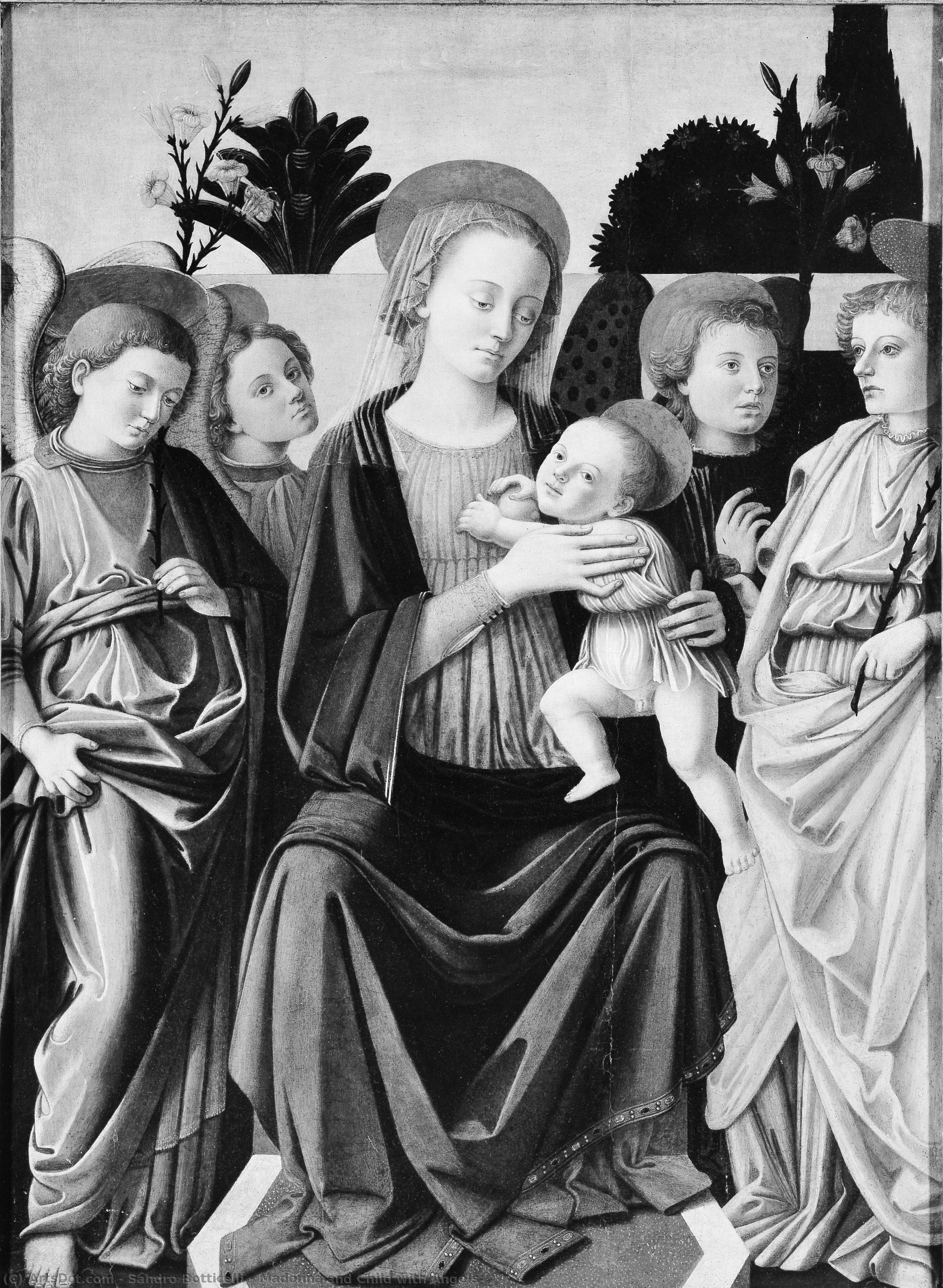 Madonna And Child With Angels — Sandro Botticelli