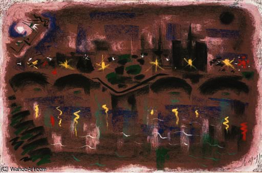 The Seine Notre-dame, The New Bridge And The Eiffel Tower — André Masson