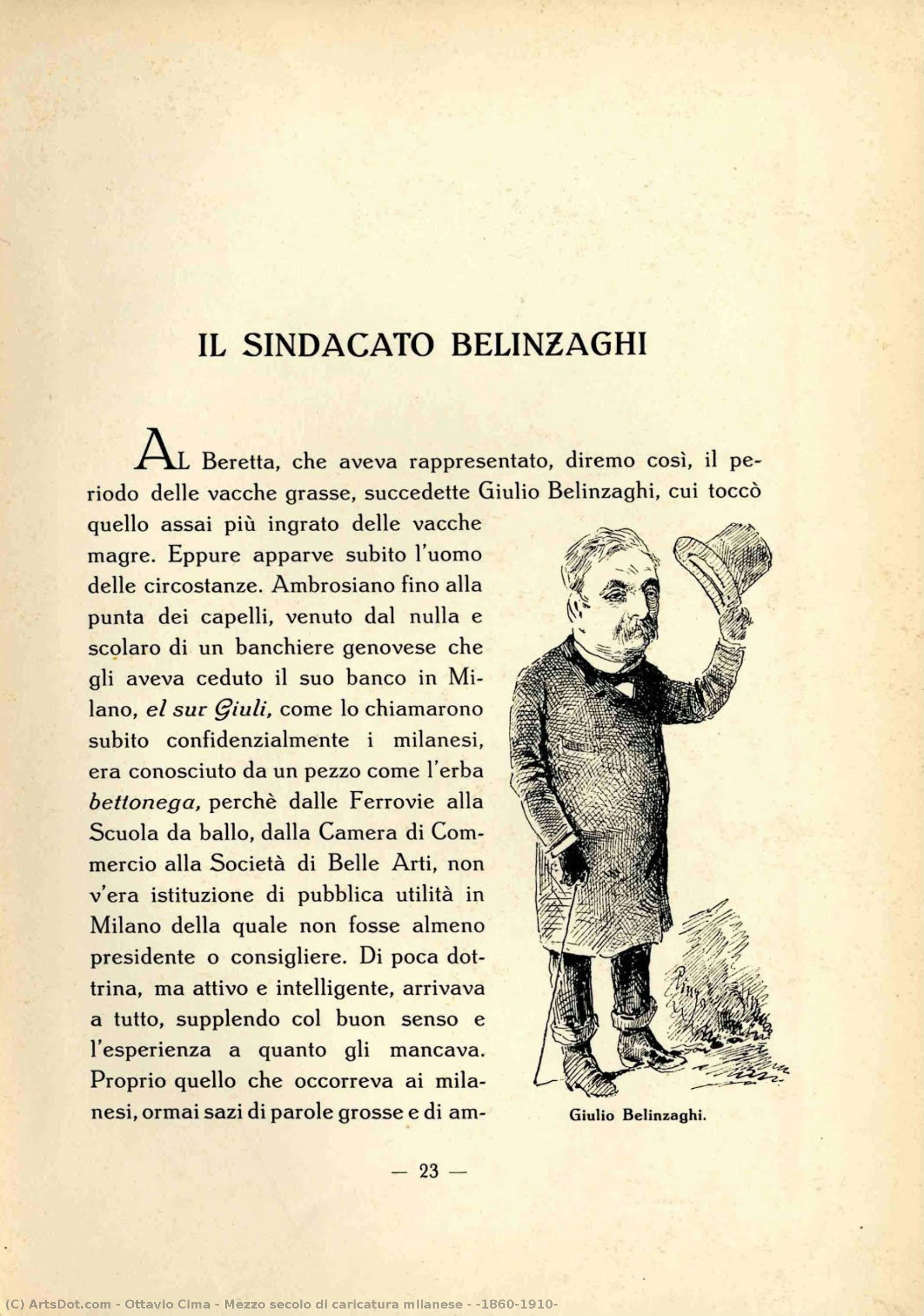 Mezzo Secolo Di Caricatura Milanese : (1860-1910) — Ottavio Cima