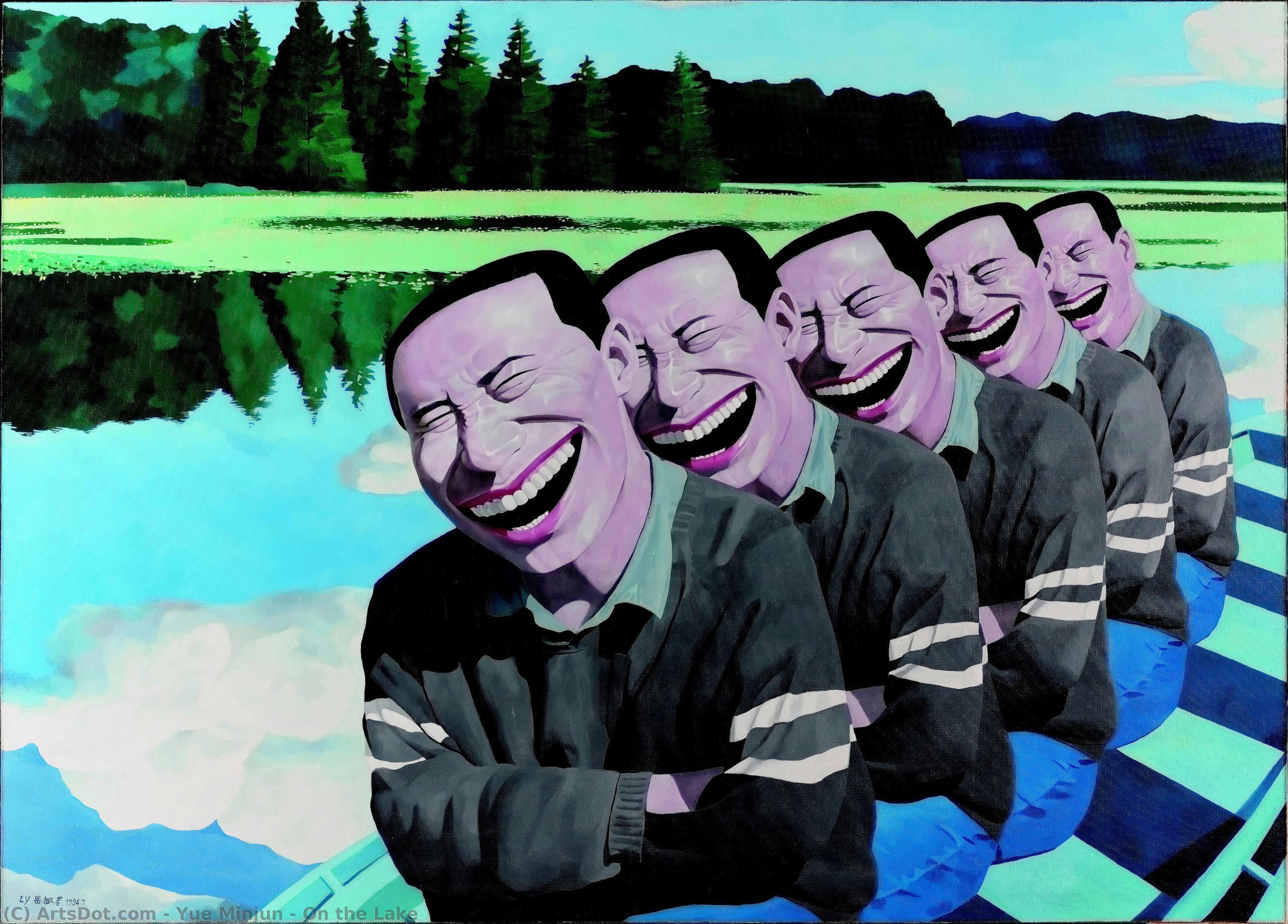 On The Lake — Yue Minjun