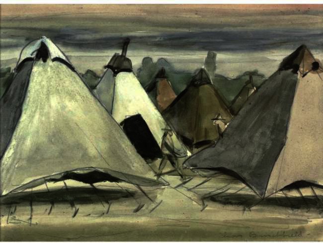Tents At Twilight (camp Jackson, South Carolina) — Charles Burchfield