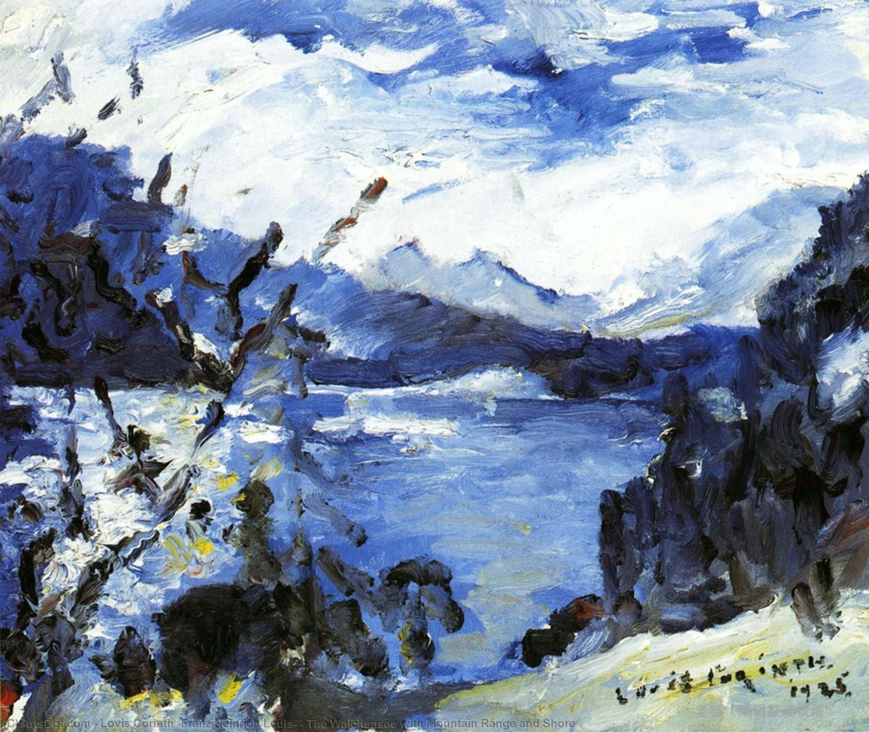 The Walchensee With Mountain Range And Shore — ロービス・コリンス