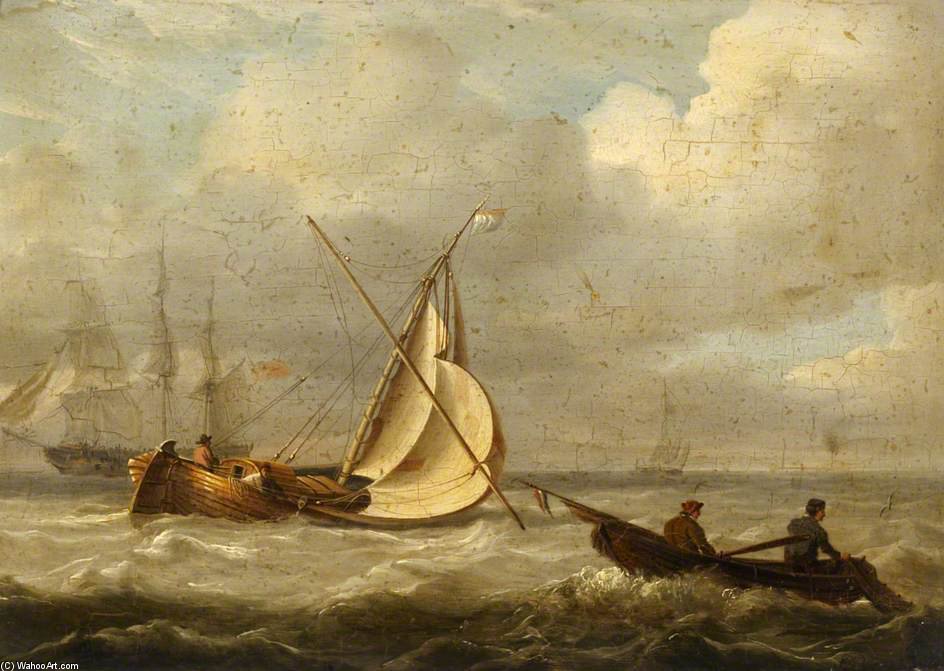 Fishing Boats In A Breeze — Charles Martin Powell