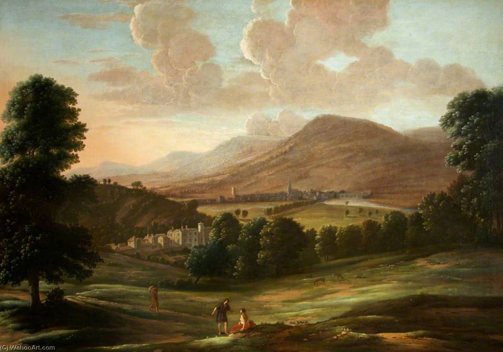 A Panorama Of Monmouth With Troy House, C.1672 — Hendrick Danckerts