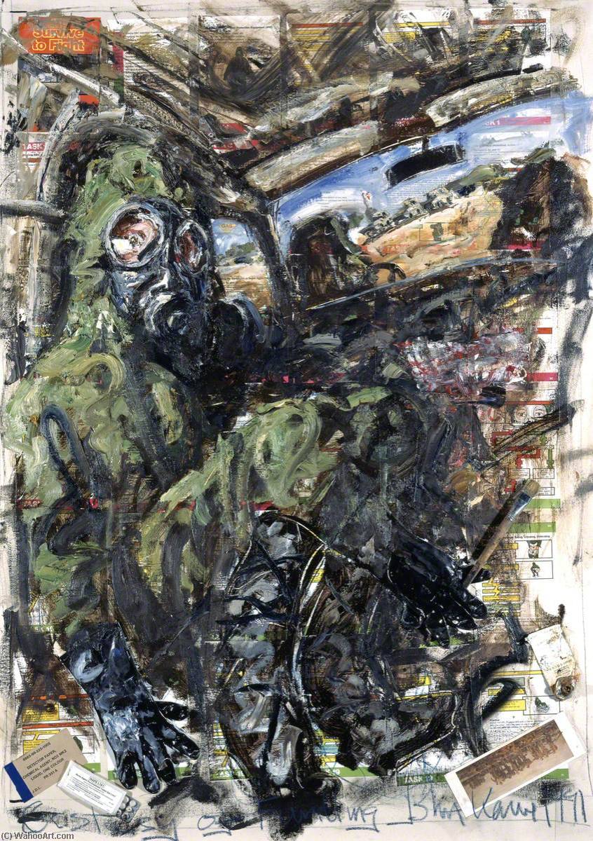 Ecstasy Of Fumbling (portrait Of The Artist In A Gas Alert) — John Keane