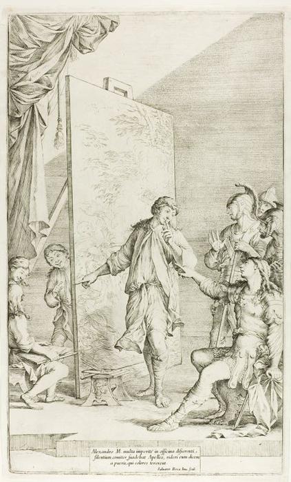 Alexander In The Studio Of Apelles — Salvator Rosa