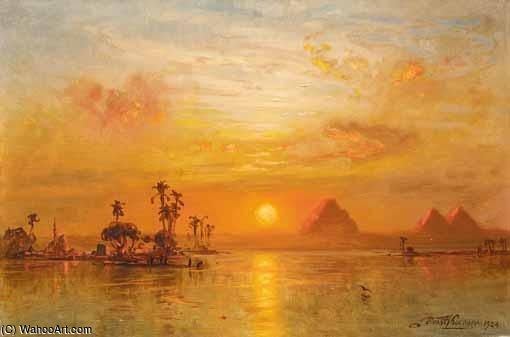 Sunset Over The Pyramids — Ernst Carl Eugen Koerner