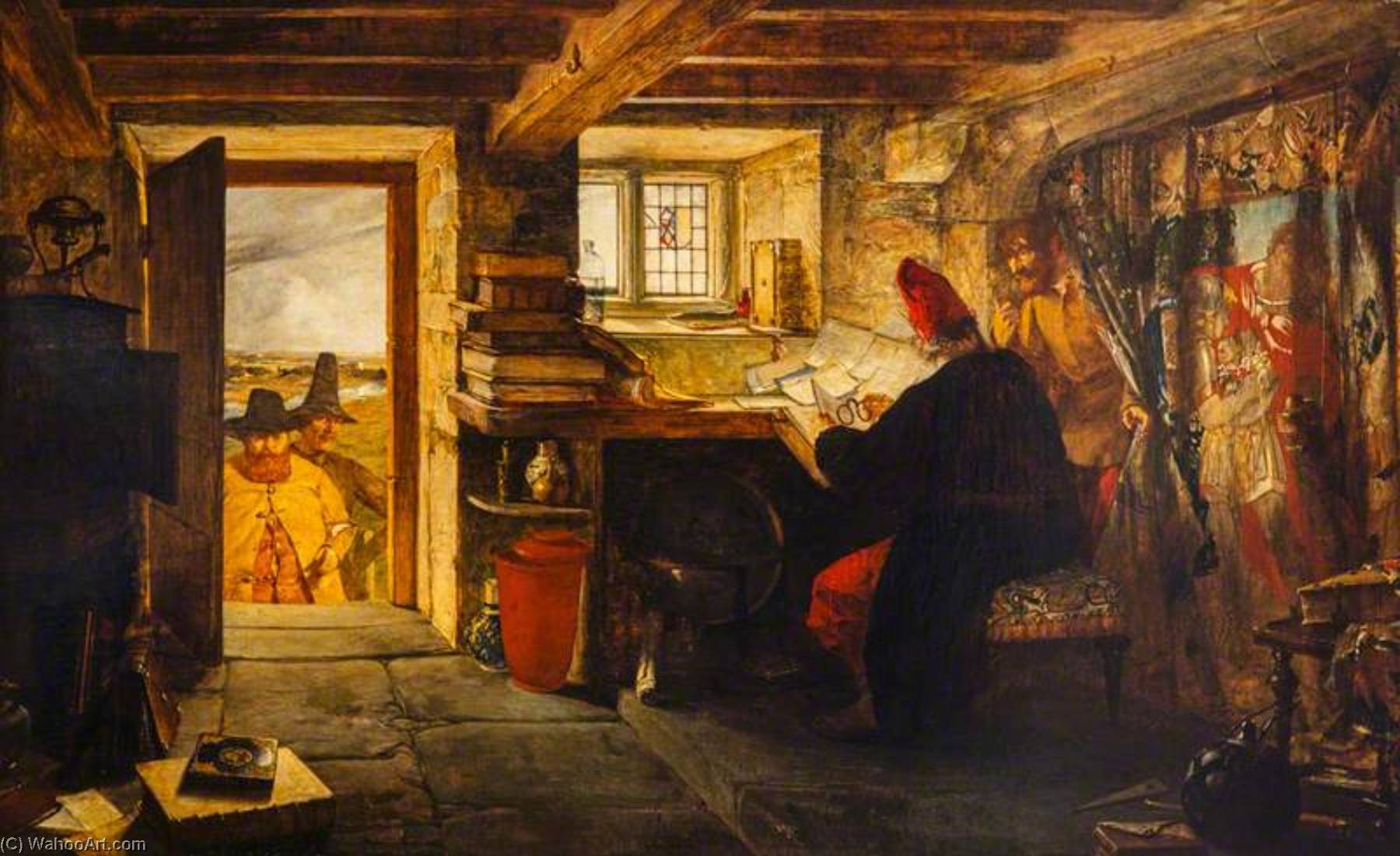 Hudibras And Ralph Visiting The Astrologer (from Butler's 'hudibras') — William Fettes Douglas