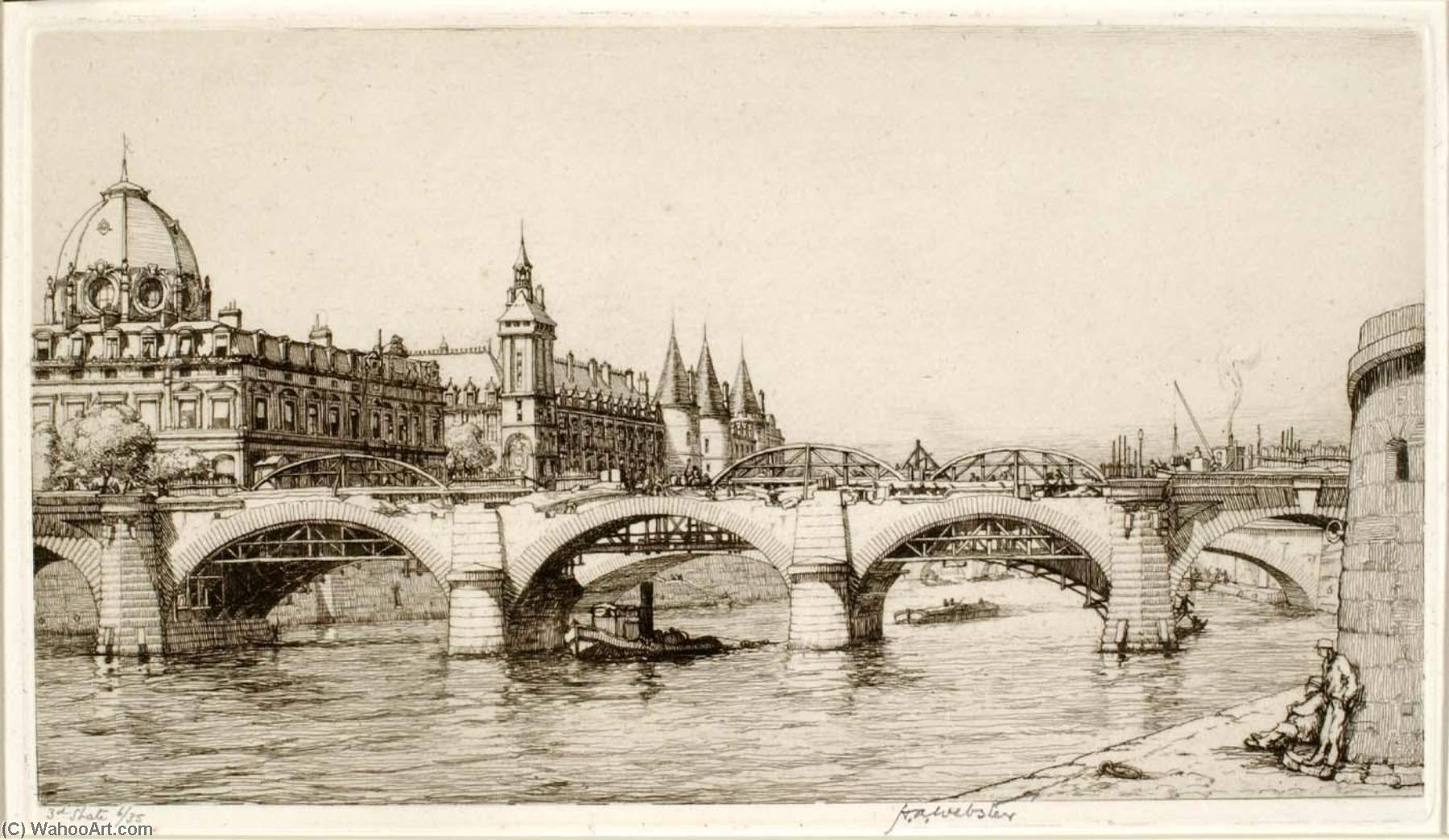 Le Vieux Pont Notre Dame, Paris — Herman Armour Webster