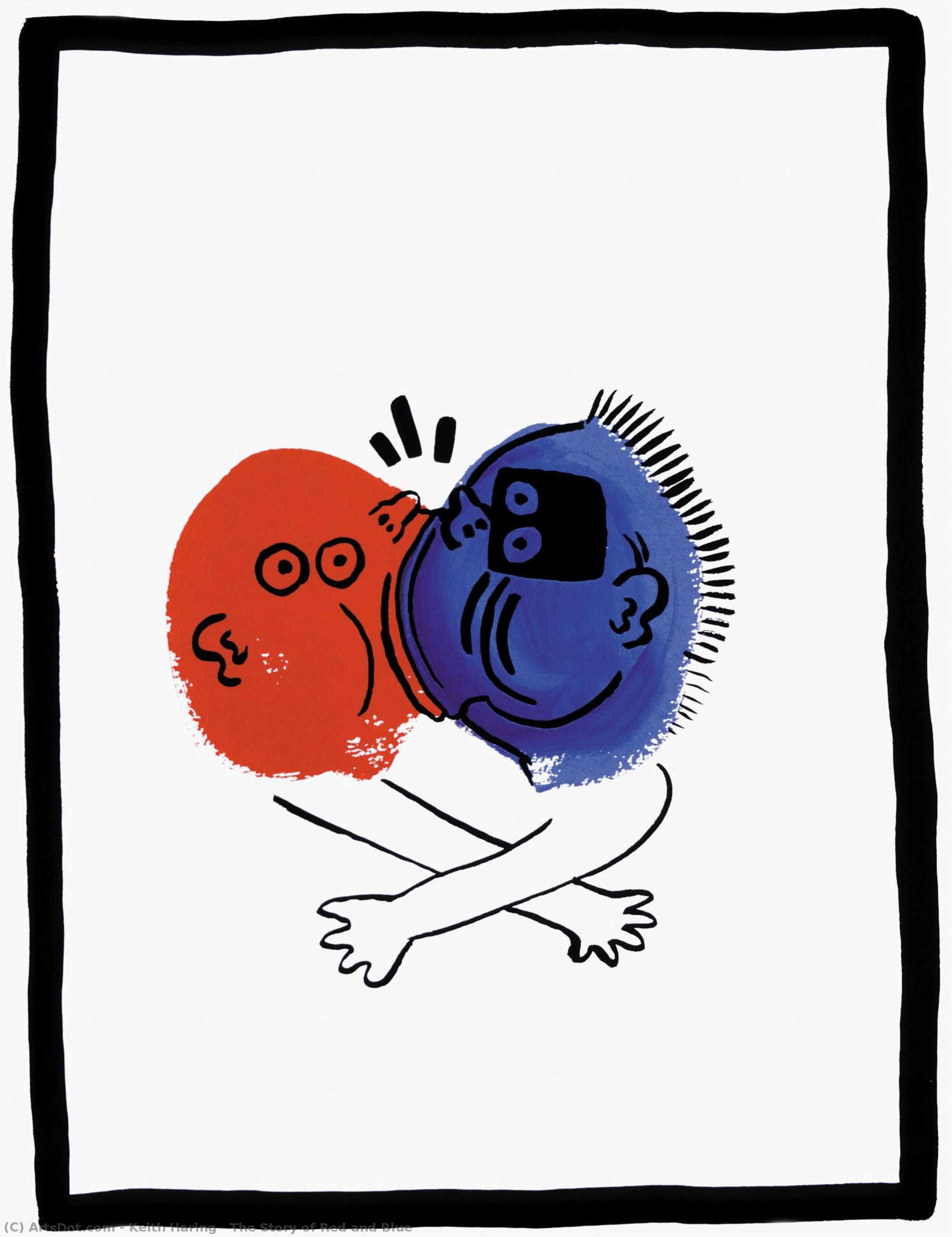The Story Of Red And Blue — Keith Haring